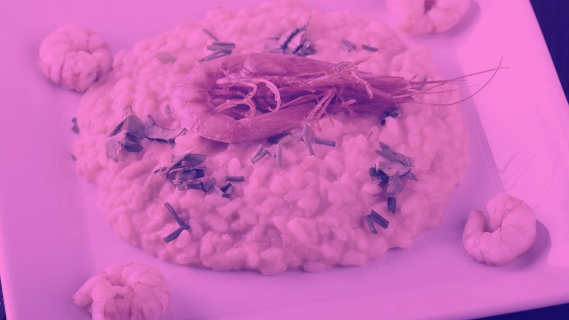 risotto con crema di scampi