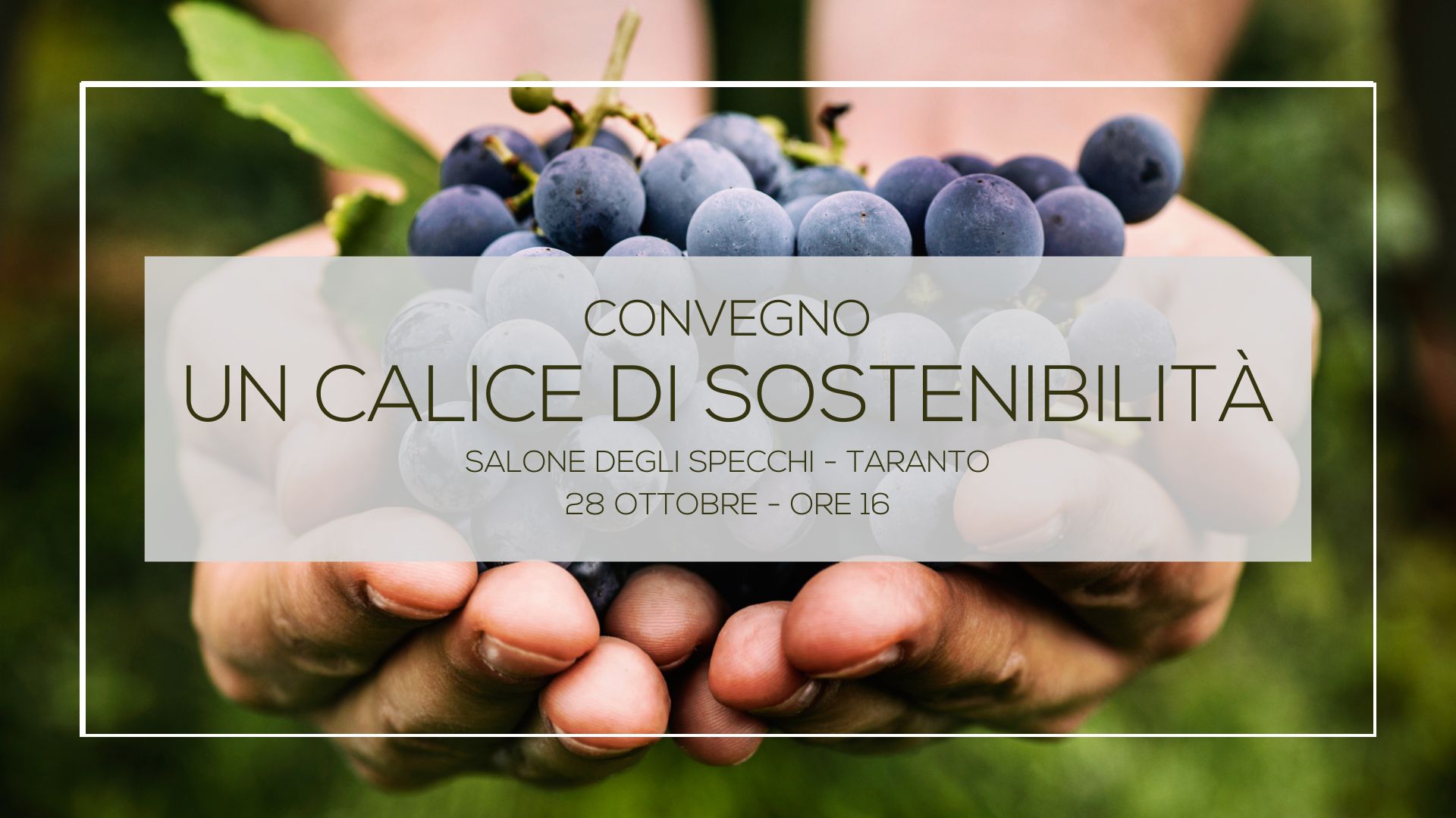 un calice di sostenibilità